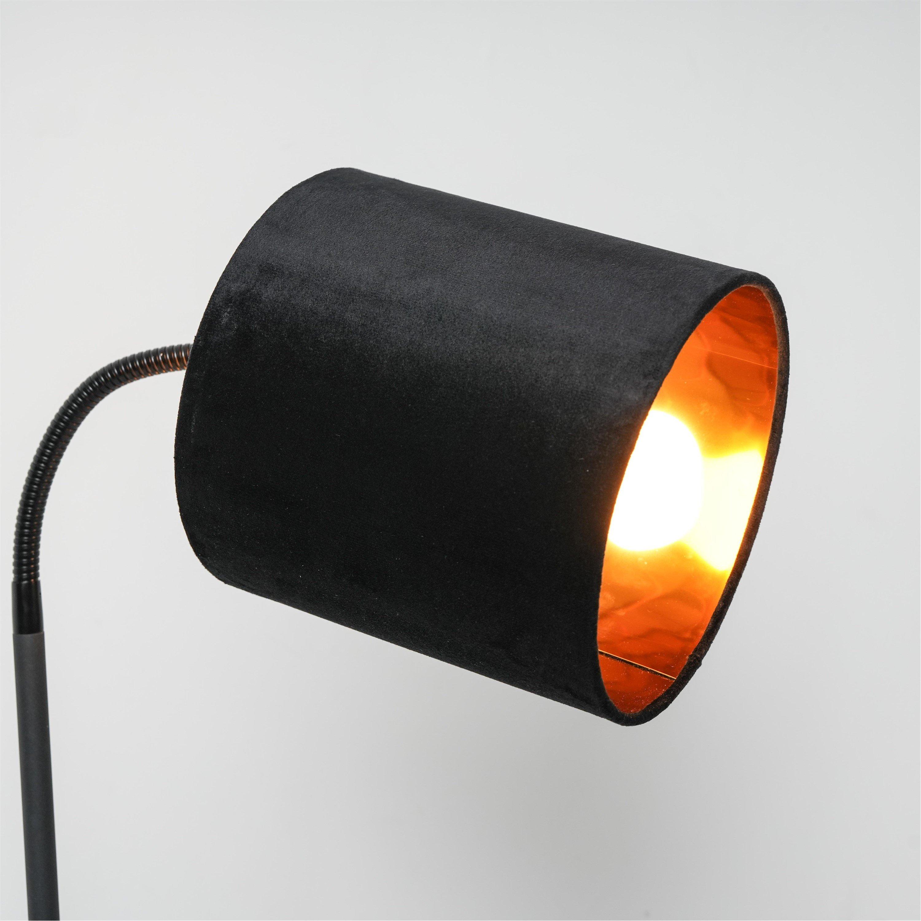 Black - K Living - Hove Floor Lamp with Black Shade - 4