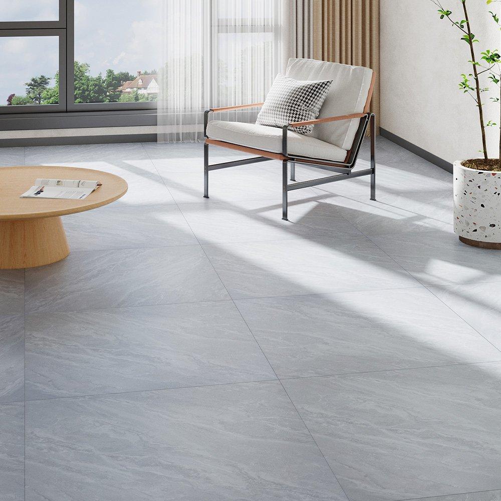 Grey - LIFE IDEAS - 8Pcs Stone Texture Self Adhesive PVC Flooring - 2