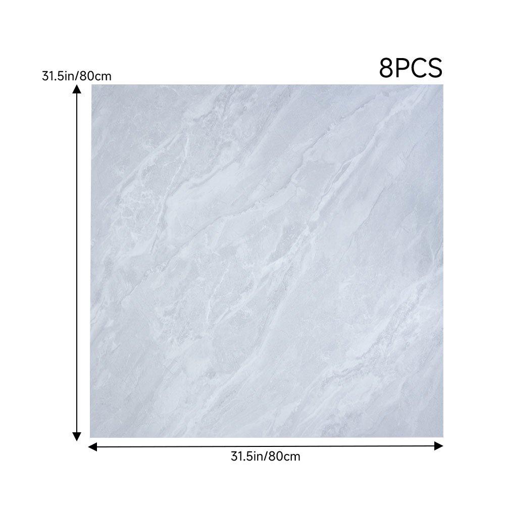Grey - LIFE IDEAS - 8Pcs Stone Texture Self Adhesive PVC Flooring - 7