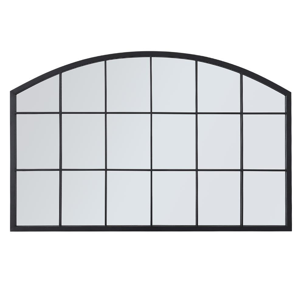 Black - LIFE IDEAS - Arched Wall Mirror for Decor Black Framed Wall - 3