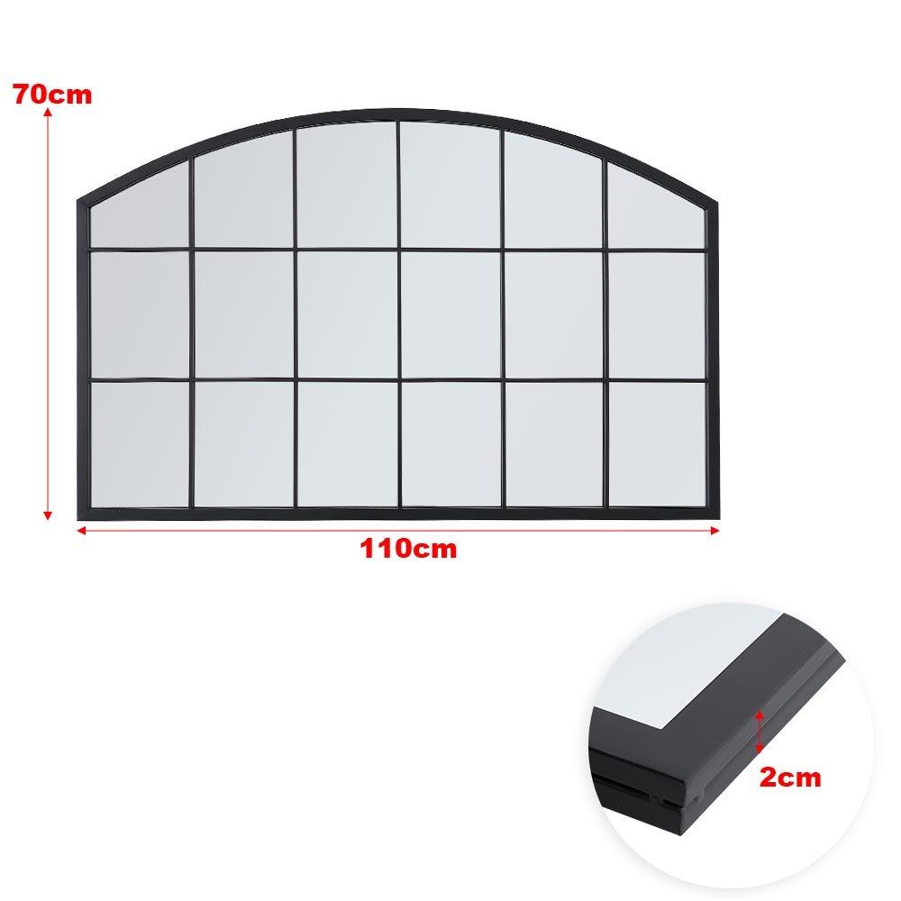 Black - LIFE IDEAS - Arched Wall Mirror for Decor Black Framed Wall - 8