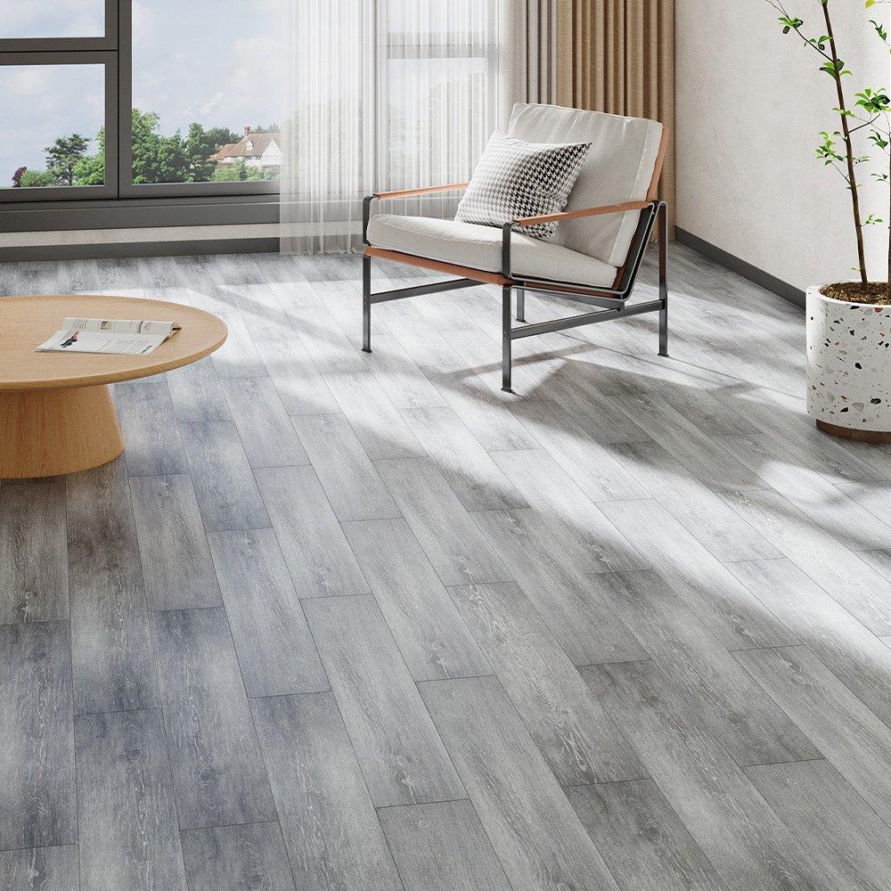 Grey - LIFE IDEAS - 20Pcs Wood Grain PVC Flooring - 2
