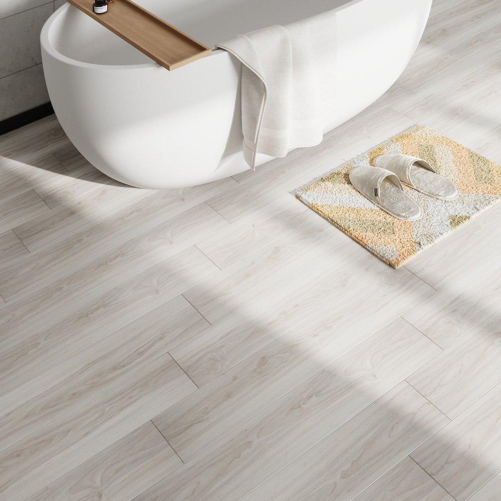 Brown - LIFE IDEAS - 20Pcs Wood Grain PVC Flooring - 1