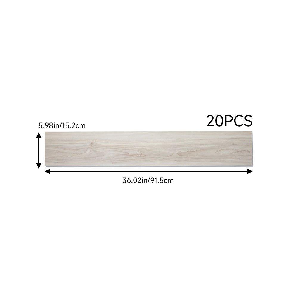Brown - LIFE IDEAS - 20Pcs Wood Grain PVC Flooring - 9