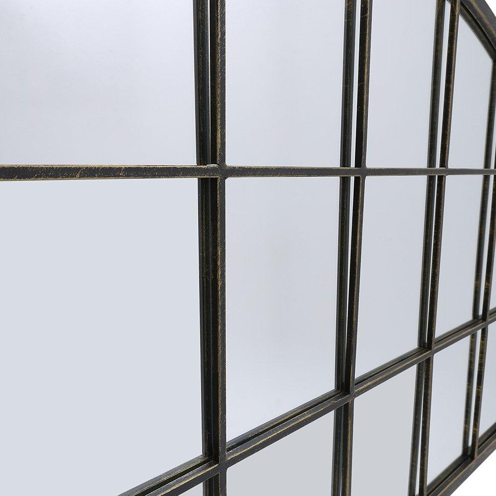 Brown - LIFE IDEAS - Framed Arched Wall Mirror for Decor - 4