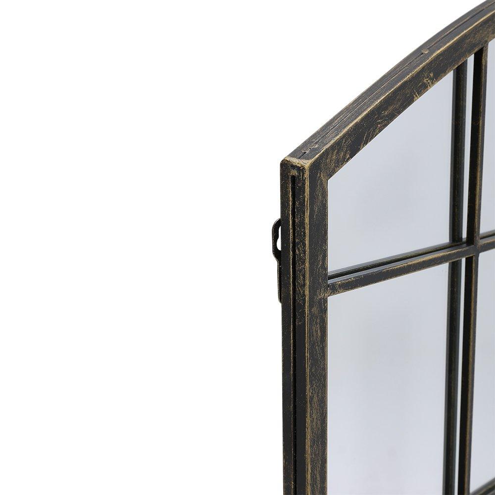 Brown - LIFE IDEAS - Framed Arched Wall Mirror for Decor - 5