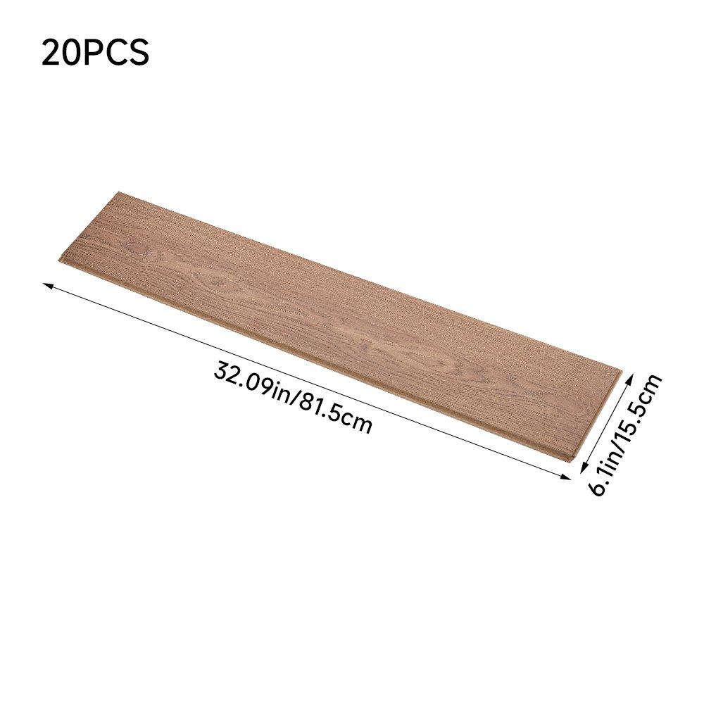 Brown - LIFE IDEAS - 20Pcs 12mm Thickness HDF Flooring - 9