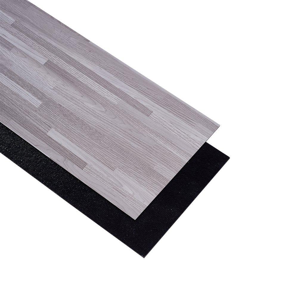 Grey - LIFE IDEAS - Rustic Wood Grain Self-adhesive PVC Flooring - 6