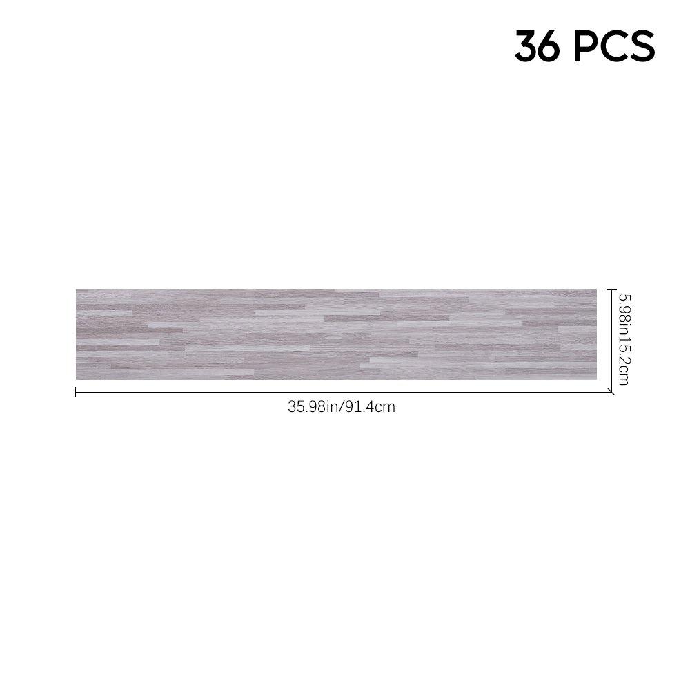 Grey - LIFE IDEAS - Rustic Wood Grain Self-adhesive PVC Flooring - 9