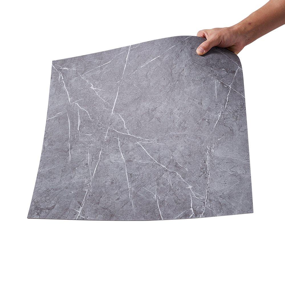 Grey - LIFE IDEAS - 24Pcs Marble Texture Self-adhesive Flooring Tile - 7