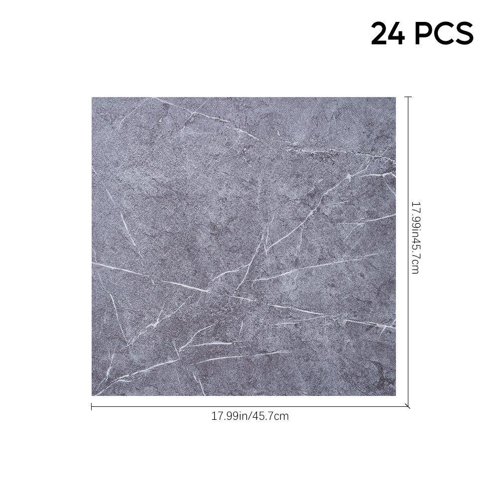 Grey - LIFE IDEAS - 24Pcs Marble Texture Self-adhesive Flooring Tile - 9