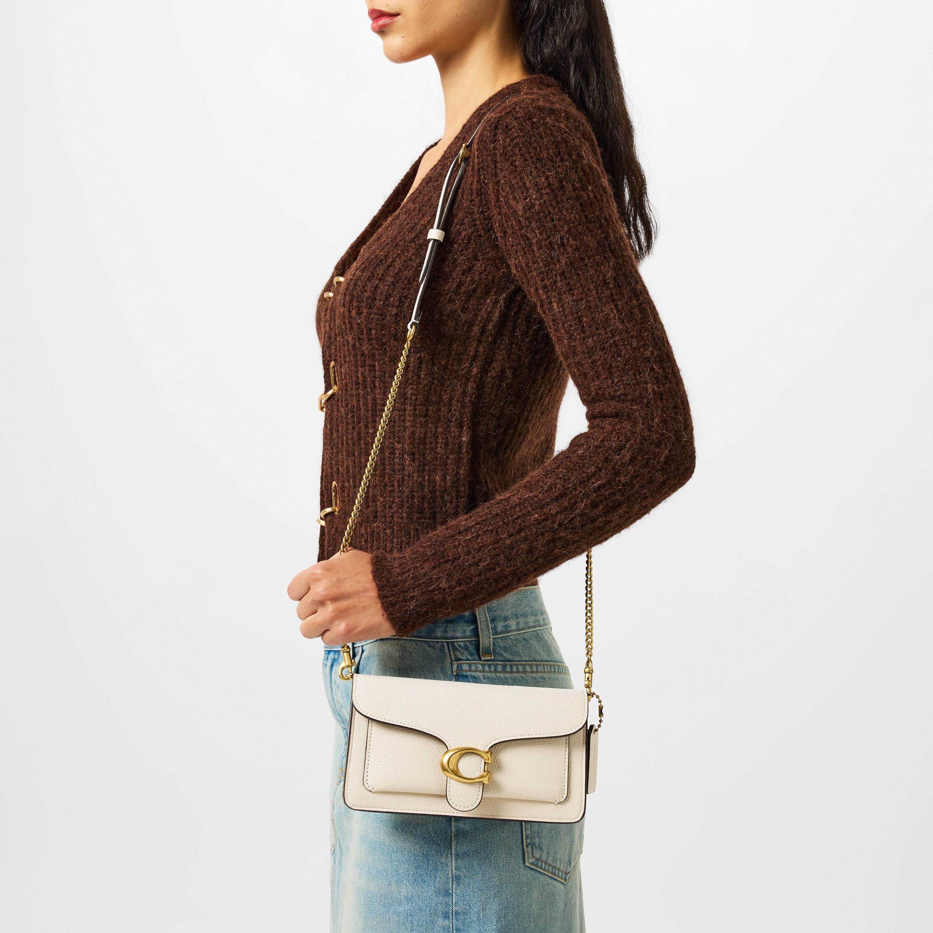 b4/chalk - Coach - Women's Tabby Chain Clutch Bag - 2