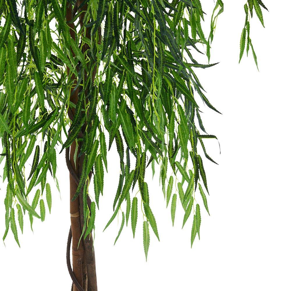 Green - LIFE IDEAS - Lifelike Artificial Willow Tree 180cm Tall - 4
