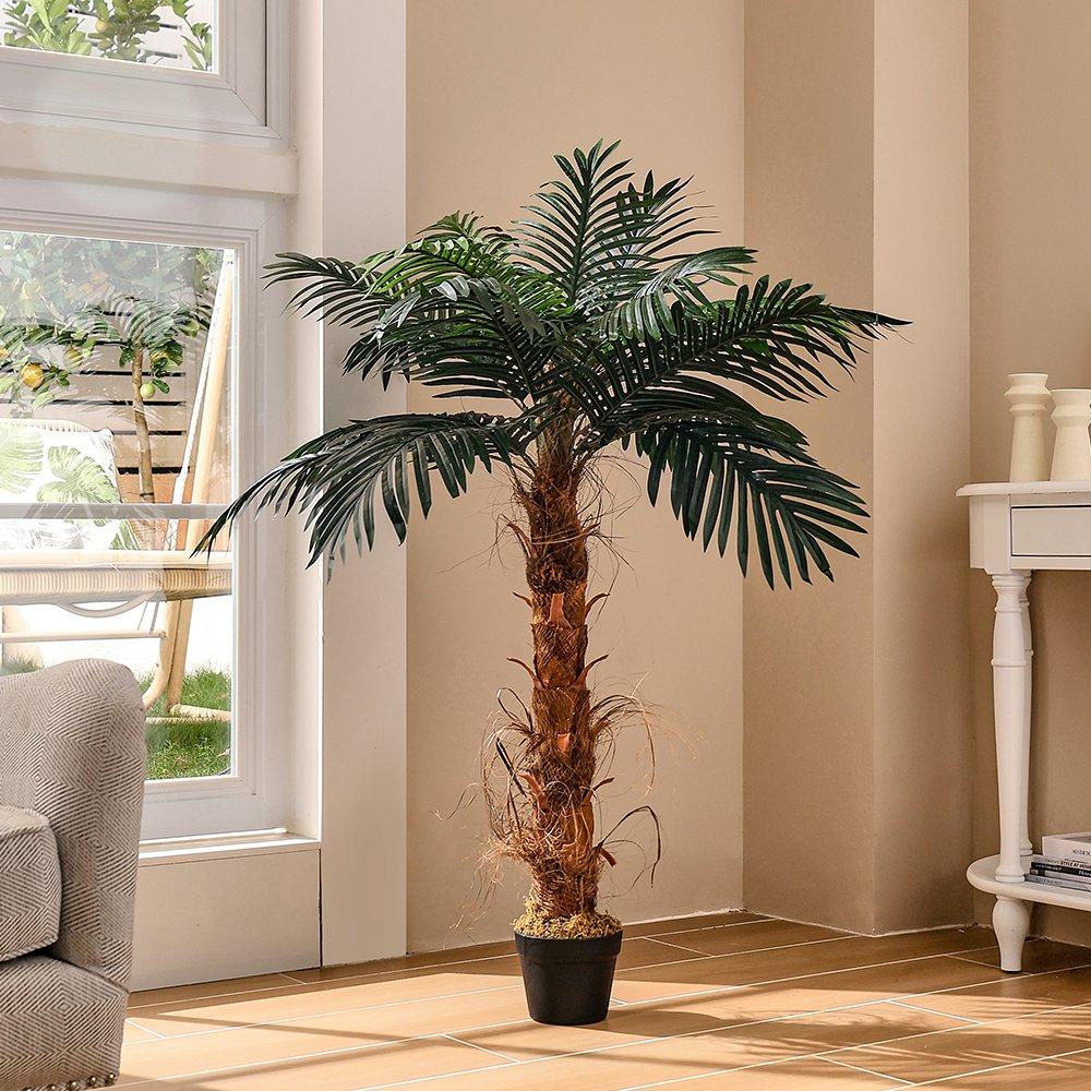 Green - LIFE IDEAS - Simulated Palm Tree Decor with Pot - 2