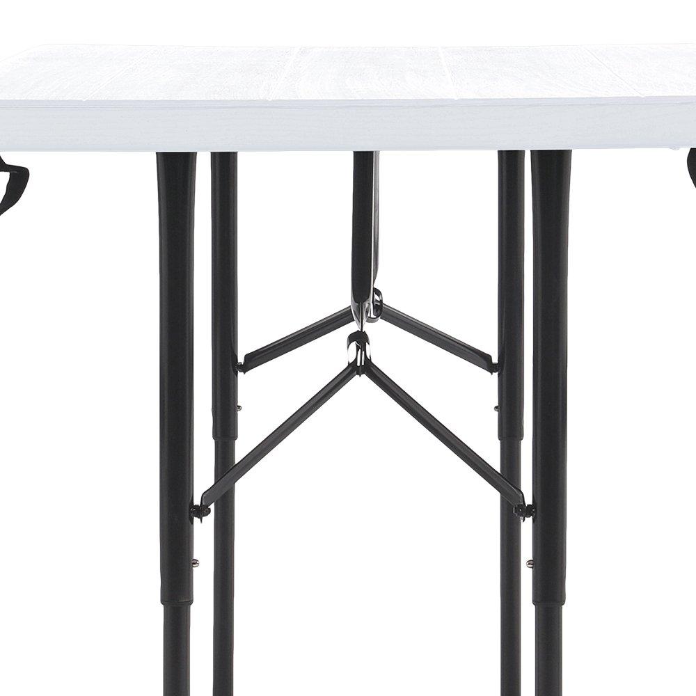 White - Breeins - 74x180x160cm Foldable Picnic Table and Bench Set - 5