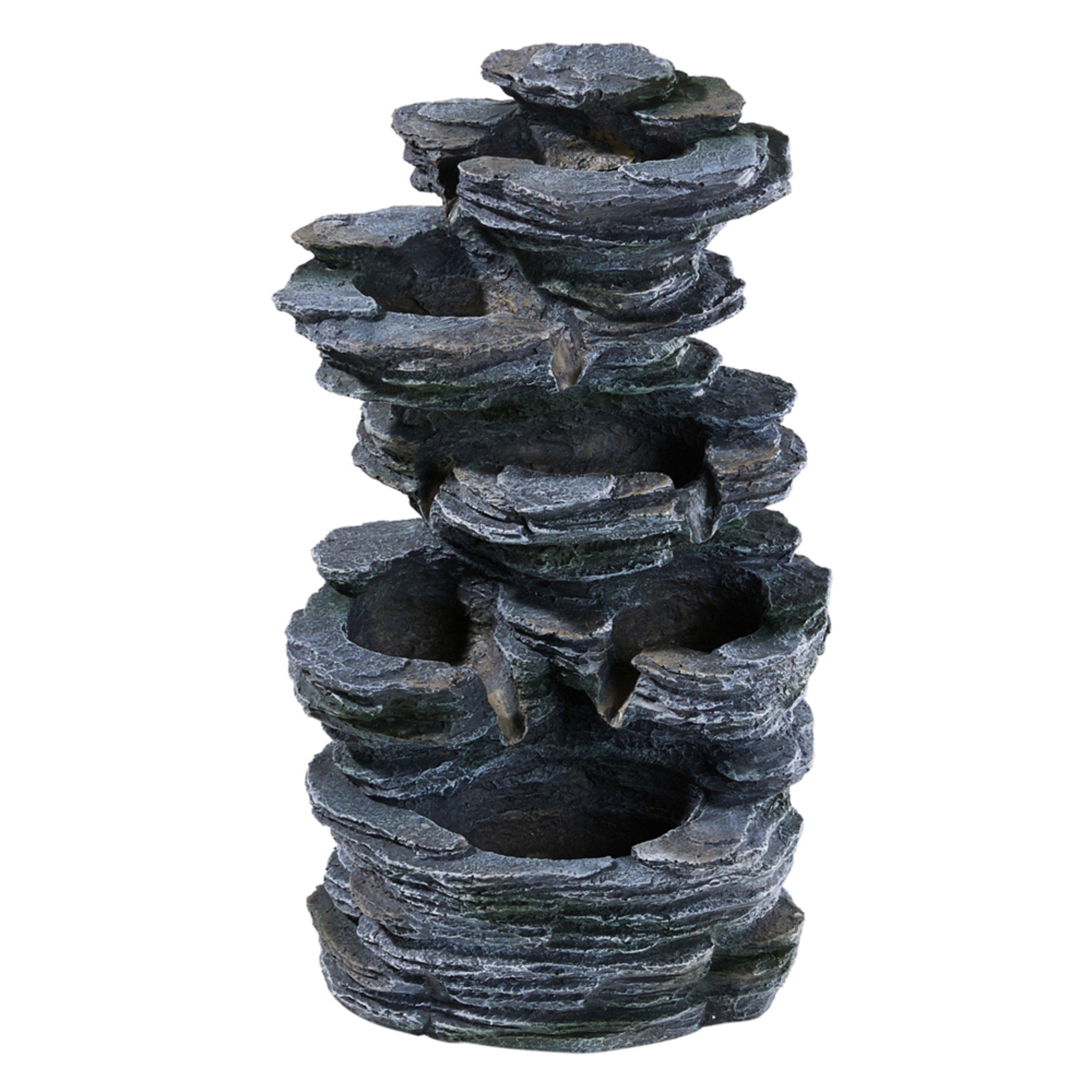 Grey - Breeins - Outdoor Solar-Powered Water Fountain Decor - 3