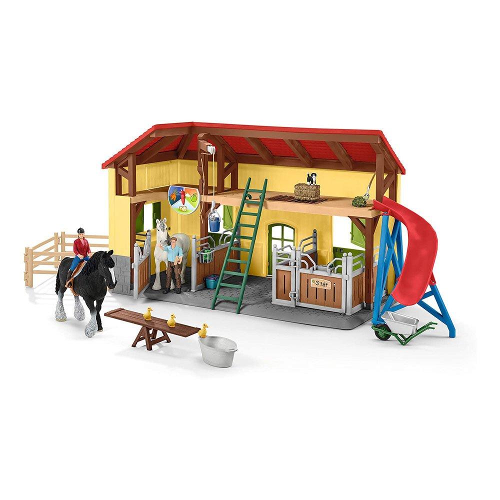 Schleich  Kids Childrens Horse Stable With Accessories - 