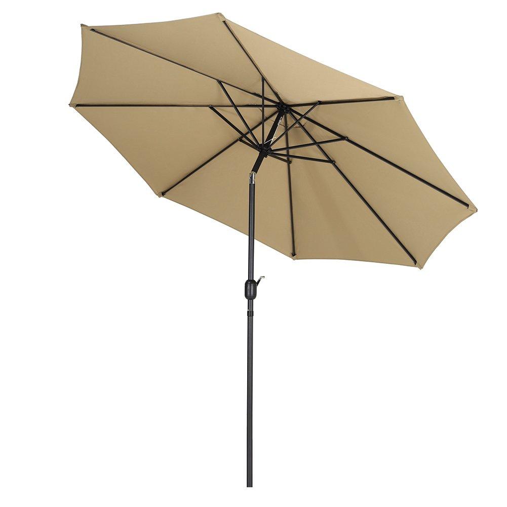 Beige - Breeins - Patio Umbrella Large 3M Traditional Parasol - 5