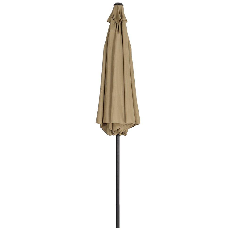 Beige - Breeins - Patio Umbrella Large 3M Traditional Parasol - 6