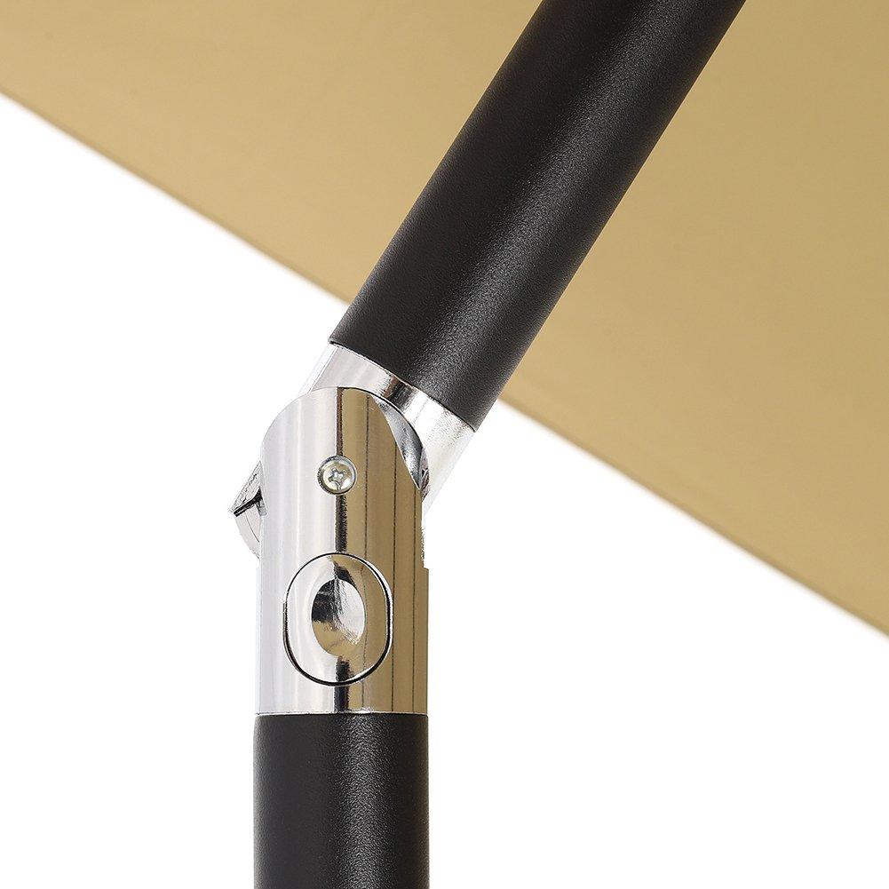 Beige - Breeins - Patio Umbrella Large 3M Traditional Parasol - 8