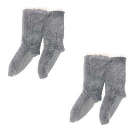 Country Club 2 Pack Slipper Socks - Teddy Fleece Sherpa Lined