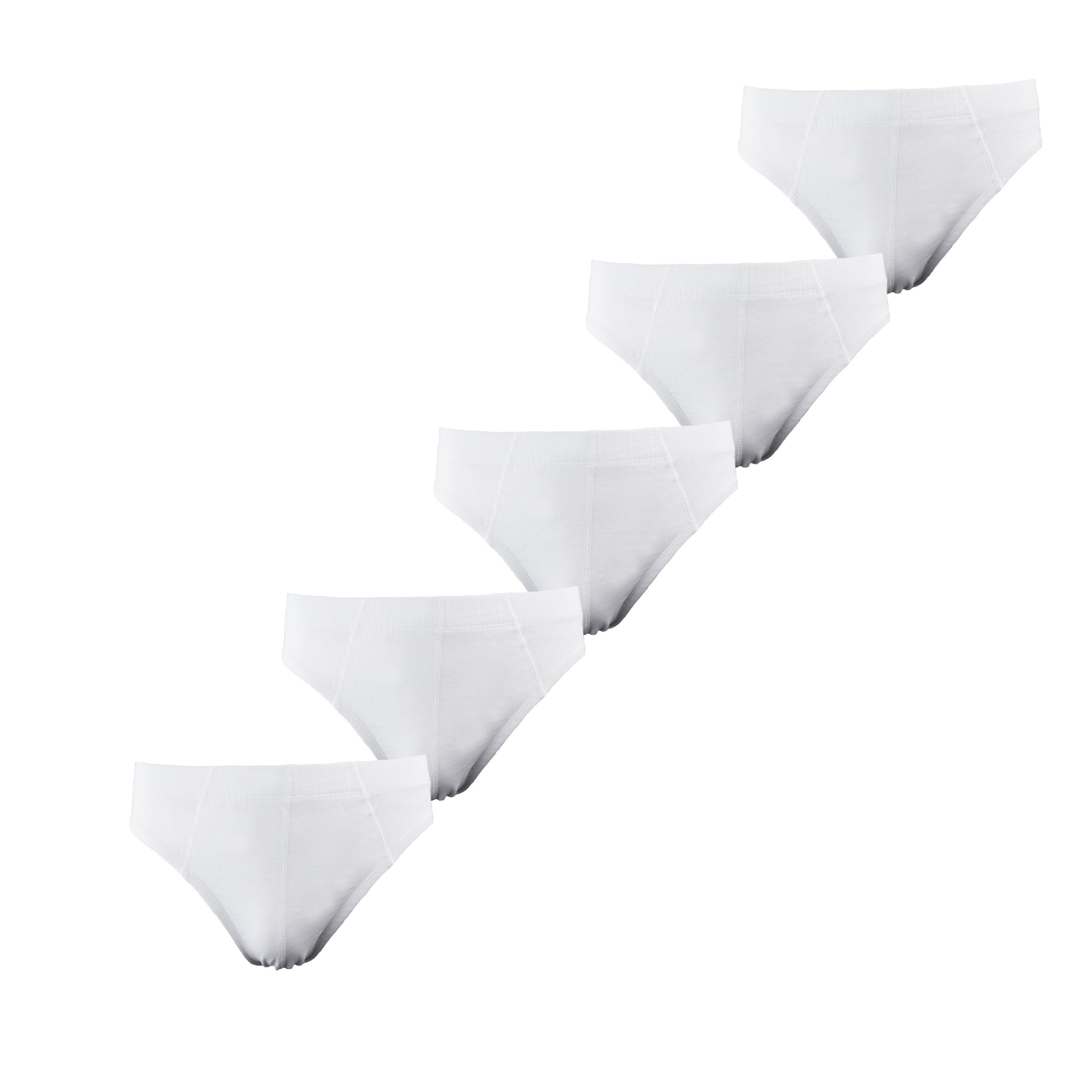 Donnay Men's Essential 5-Pack Briefs - White - 3X Large