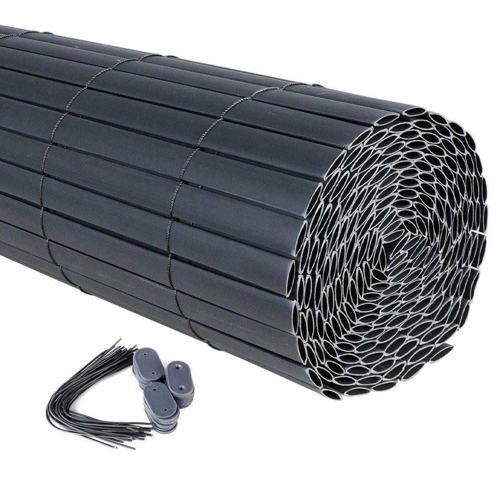 Grey - Breeins - 2x3m PVC Privacy Fence Sun-Block Screen - 4