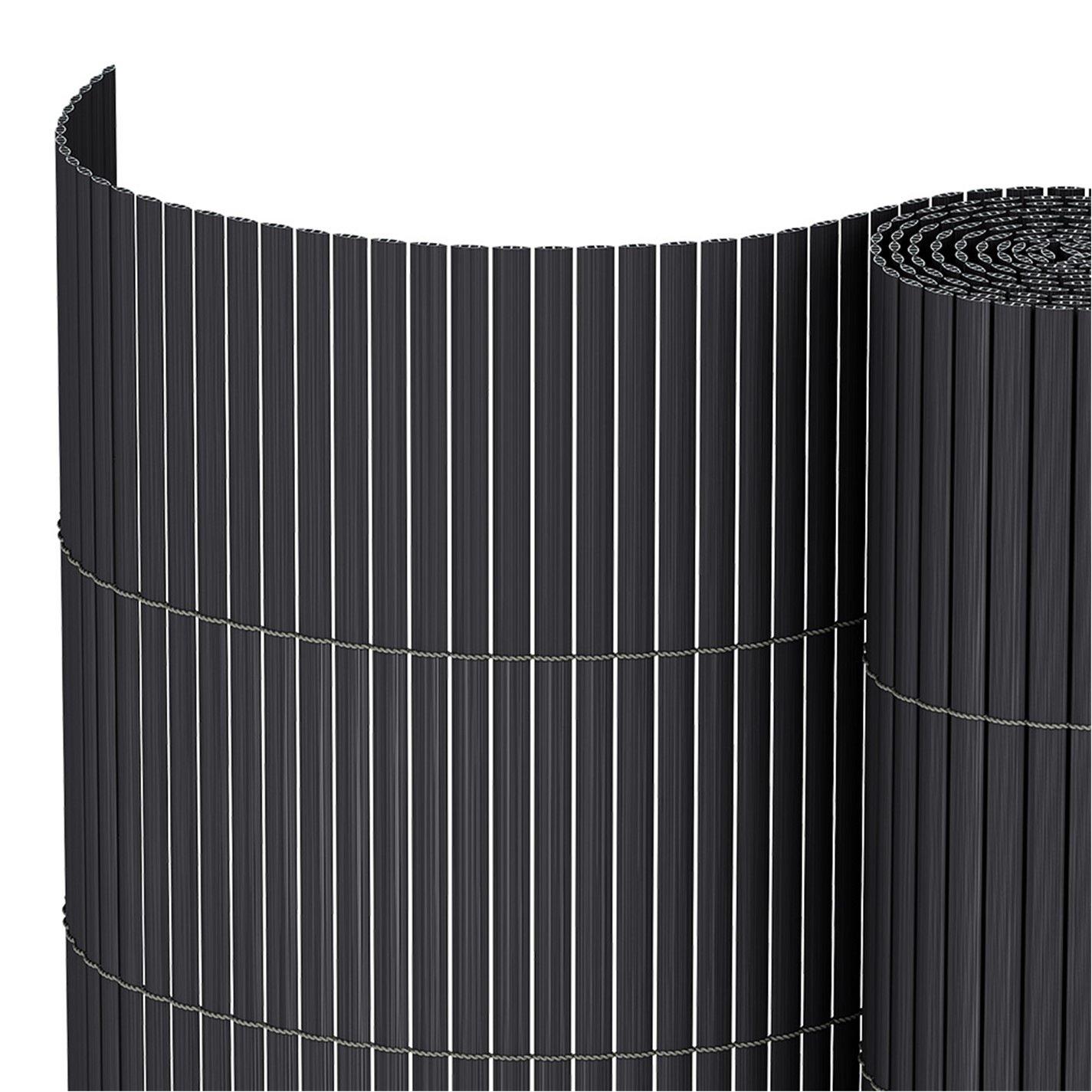 Grey - Breeins - 3 x 2m Waterproof PVC Privacy Screening Fence - 5
