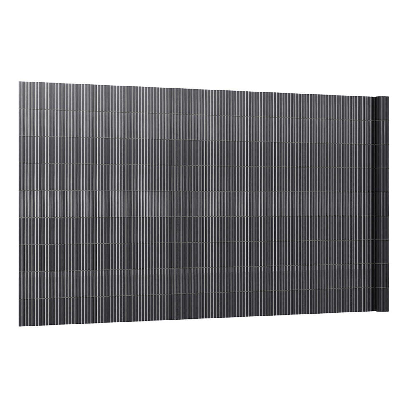Grey - Breeins - 5 x 1.2m Waterproof PVC Privacy Screening Fence - 3