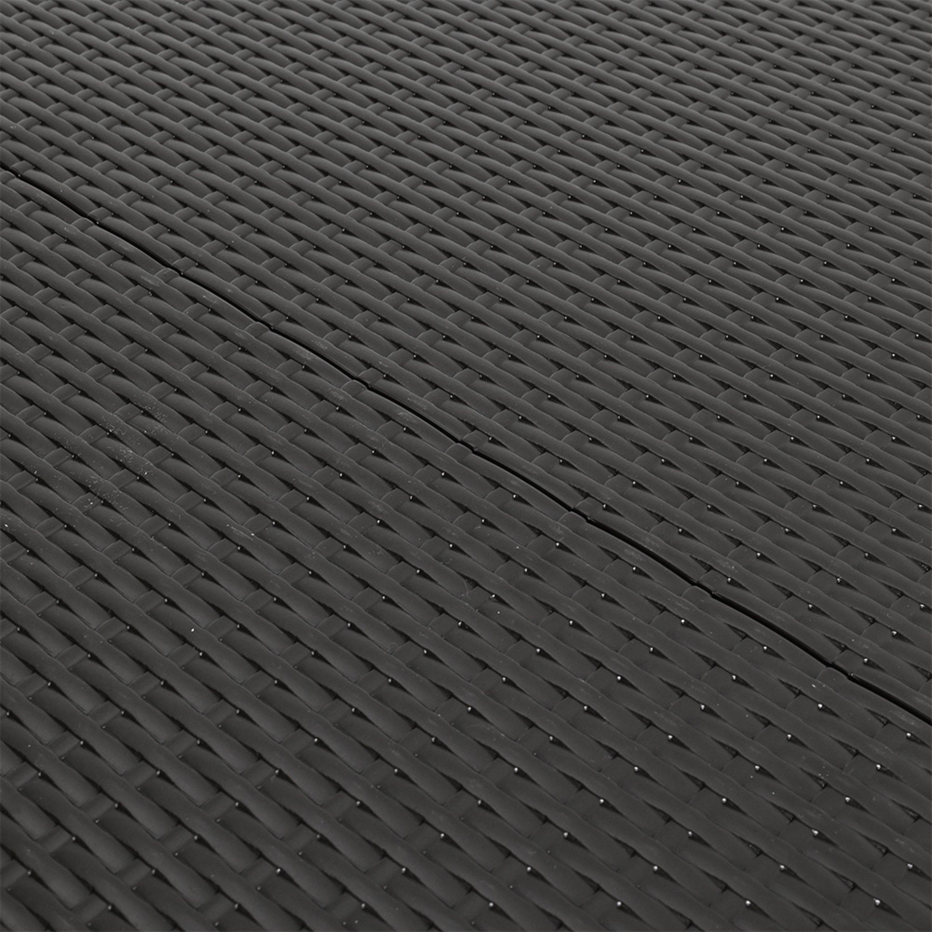 Black - Breeins - Outdoor Rattan Plastic Folding Table Black - 8