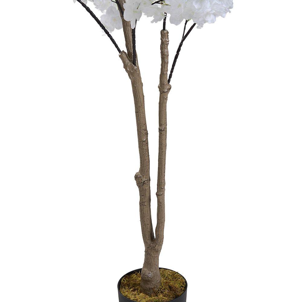 White And Green - LIFE IDEAS - 165cm Cherry Blossom Tree in Pot Decor - 5