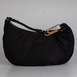 Off White Paperclip Hobo Nylon Bag