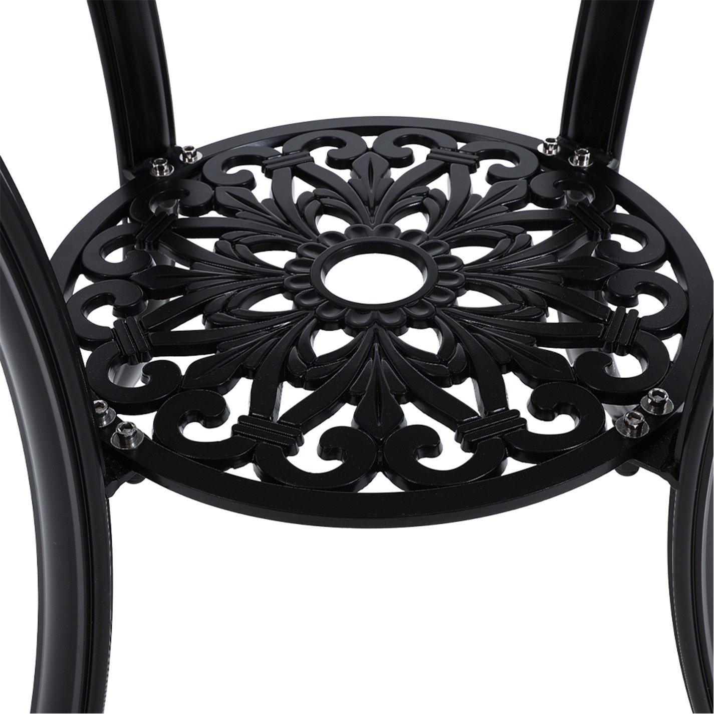 Black - Breeins - Cast Aluminum Patio Dining Table - 7
