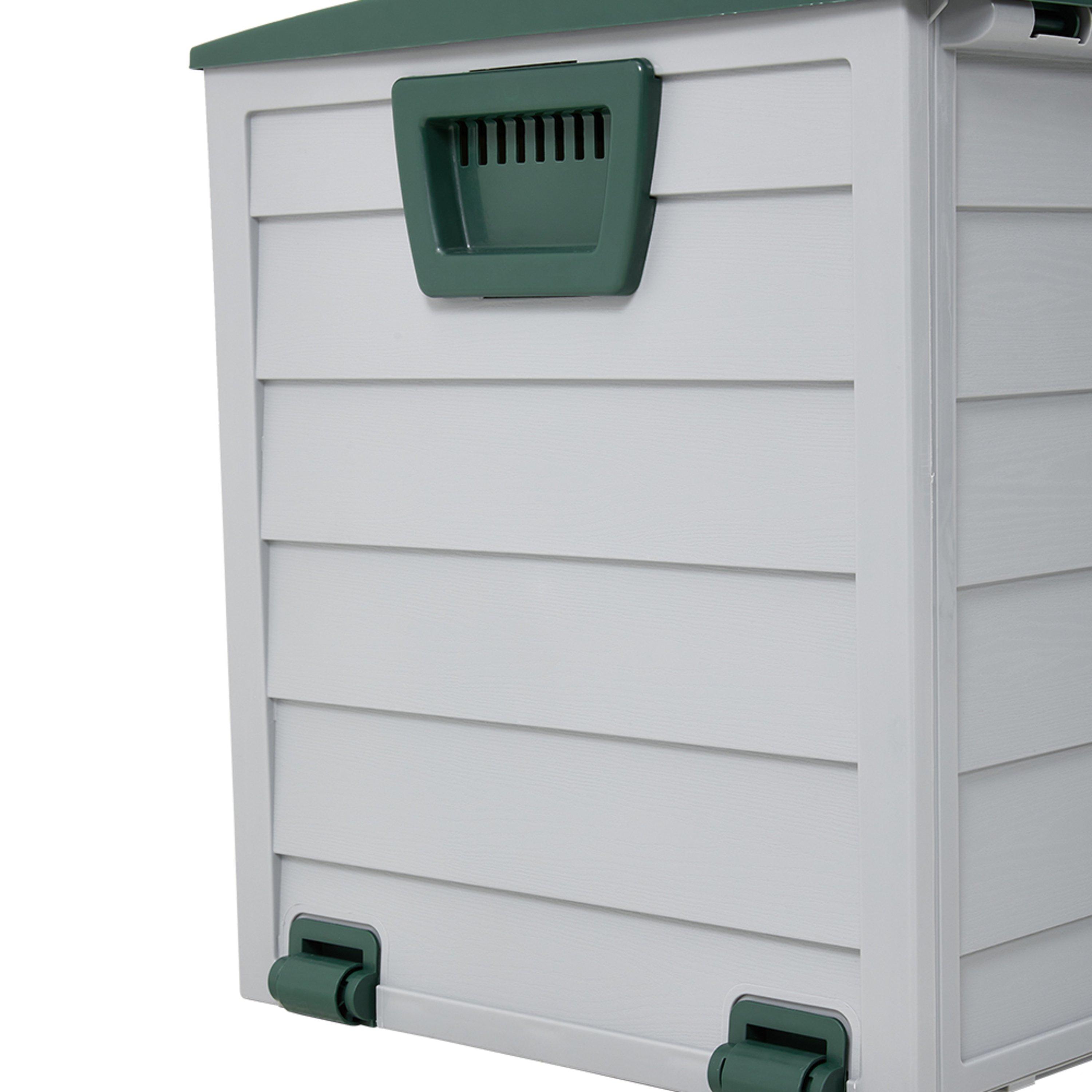 Greenlight Grey - Breeins - Outdoor Storage Deck Box with Wheels - 9