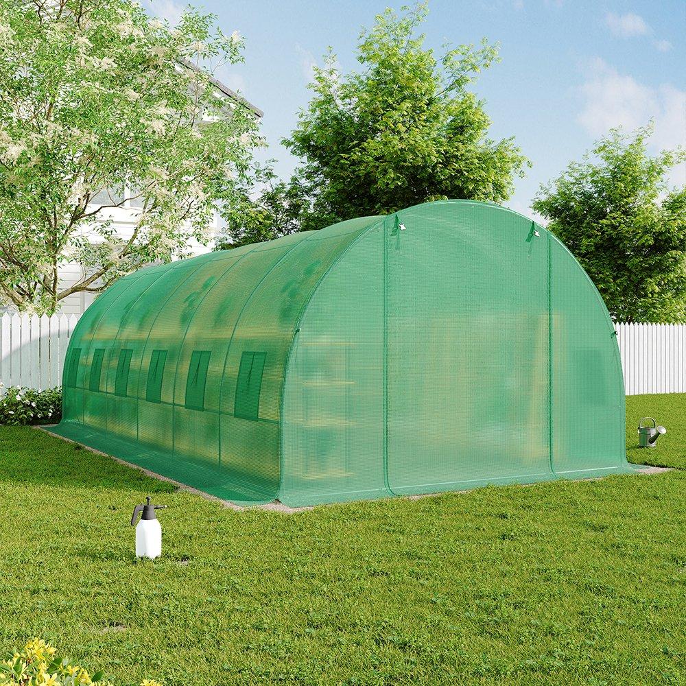 Green - Breeins - Walk-in Green Tunnel Greenhouse Steel - 2