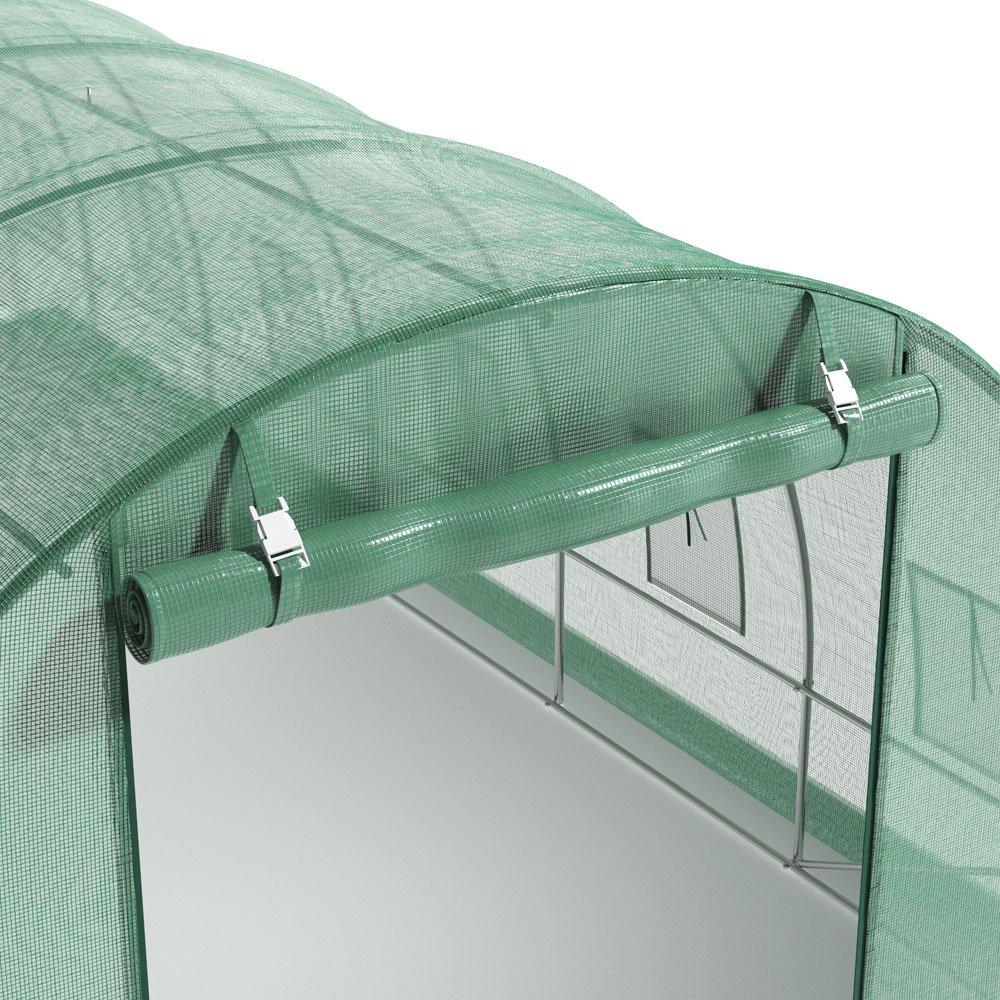 Green - Breeins - Walk-in Green Tunnel Greenhouse Steel - 6