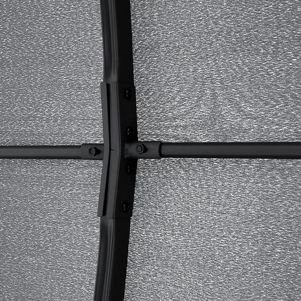 Grey - Breeins - Outdoor Metal Arched Pergola with Shade - 7