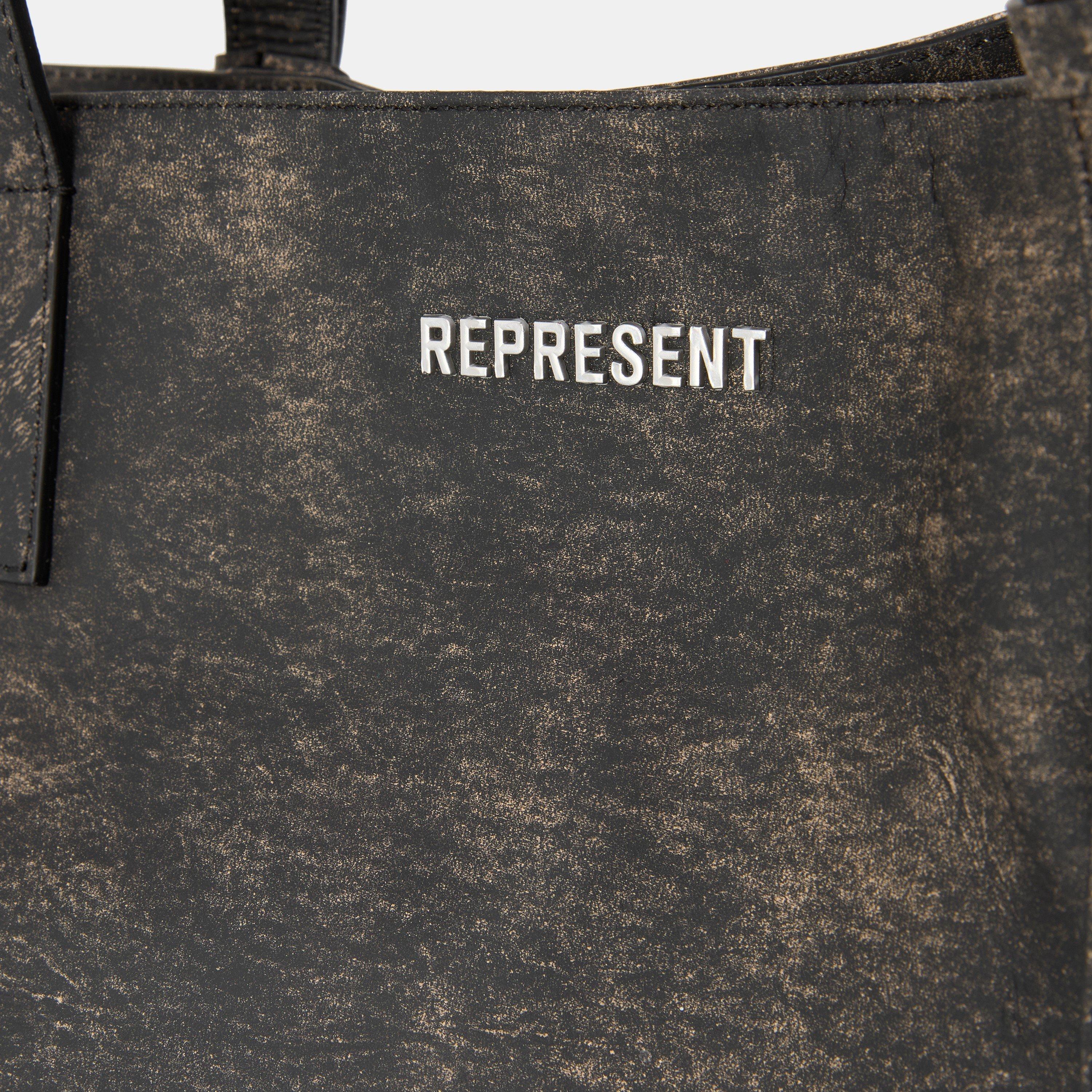 Brown - Represent - Men's Leather Tote Bag - 4