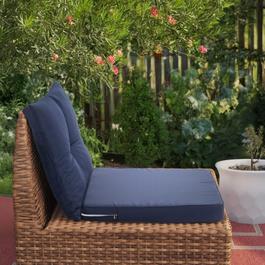 Breeins 2Pcs Dark Blue Outdoor Sofa Cushion Backrest Set
