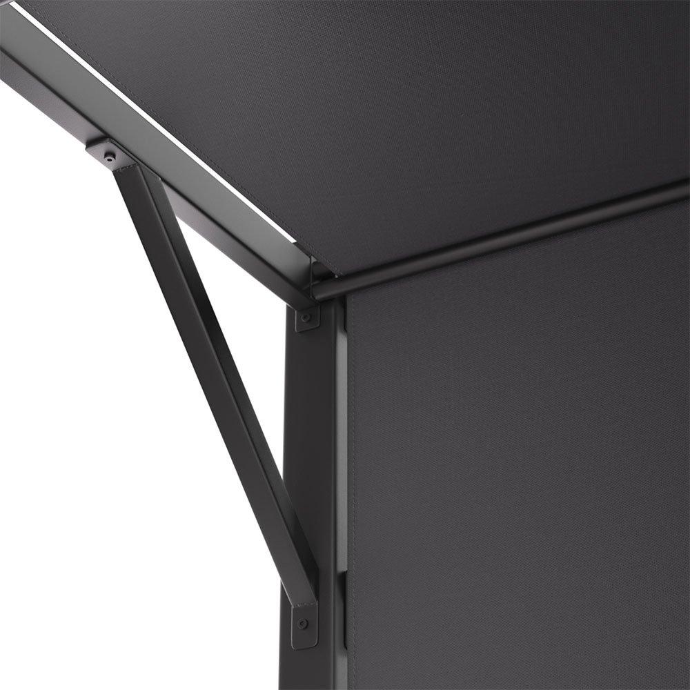 Grey - Breeins - Outdoor Retractable Steel Pergola with Canopy - 7