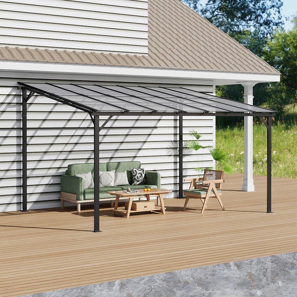 Grey - Breeins - Wall-Mounted Patio Canopy - 1