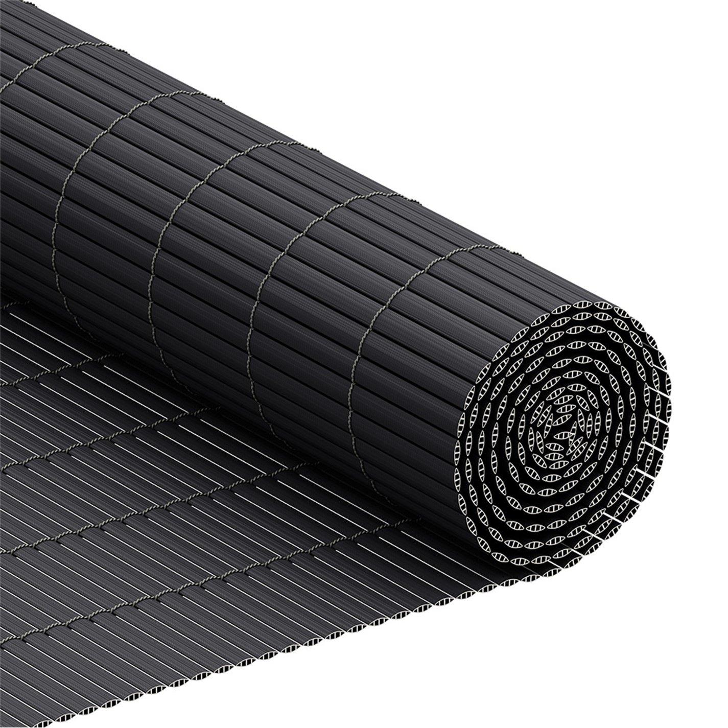 Grey - Breeins - 3 x 1.8m Waterproof PVC Privacy Screening Fence - 6