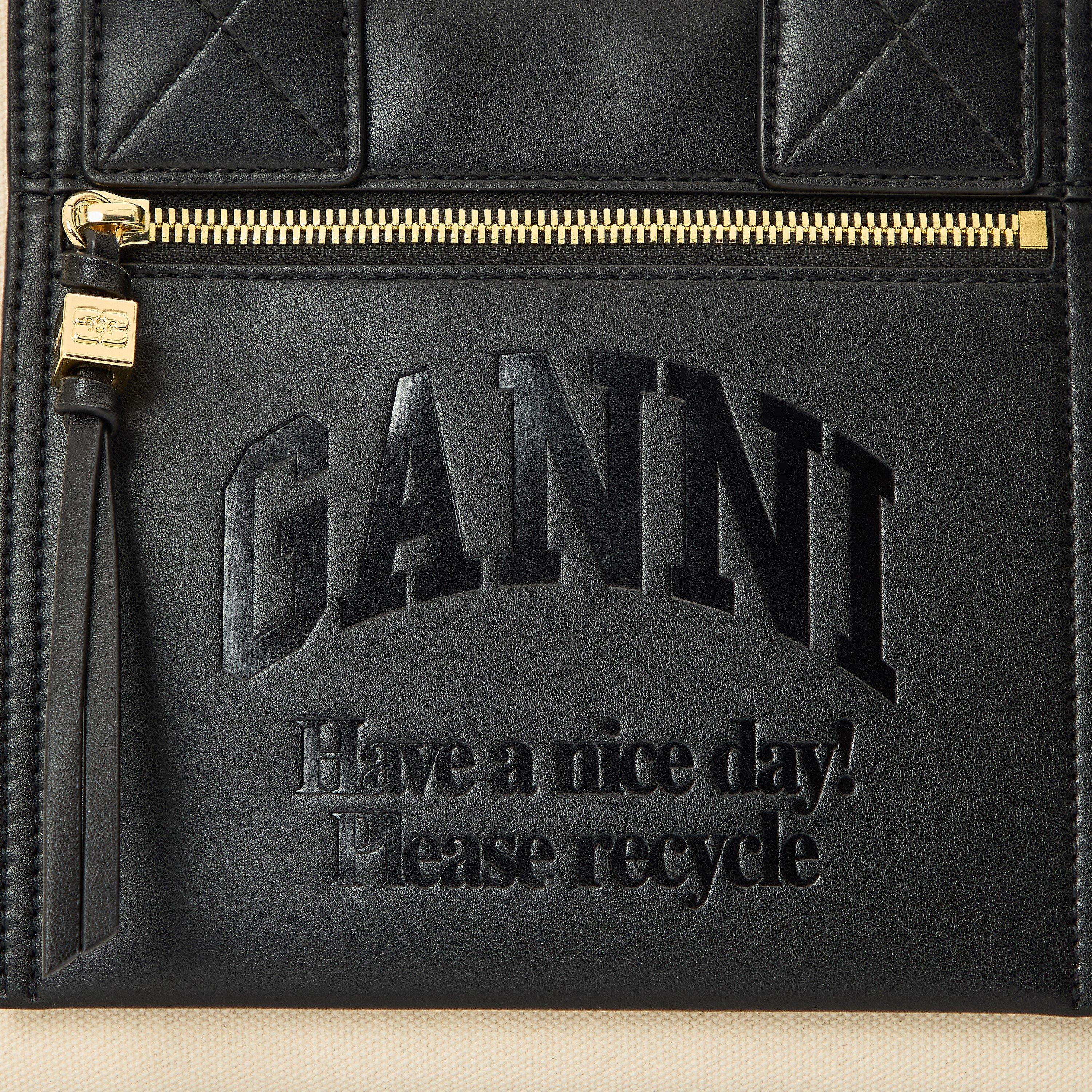 Black - Ganni - Ganni S Pocket Tote Ld61 - 3