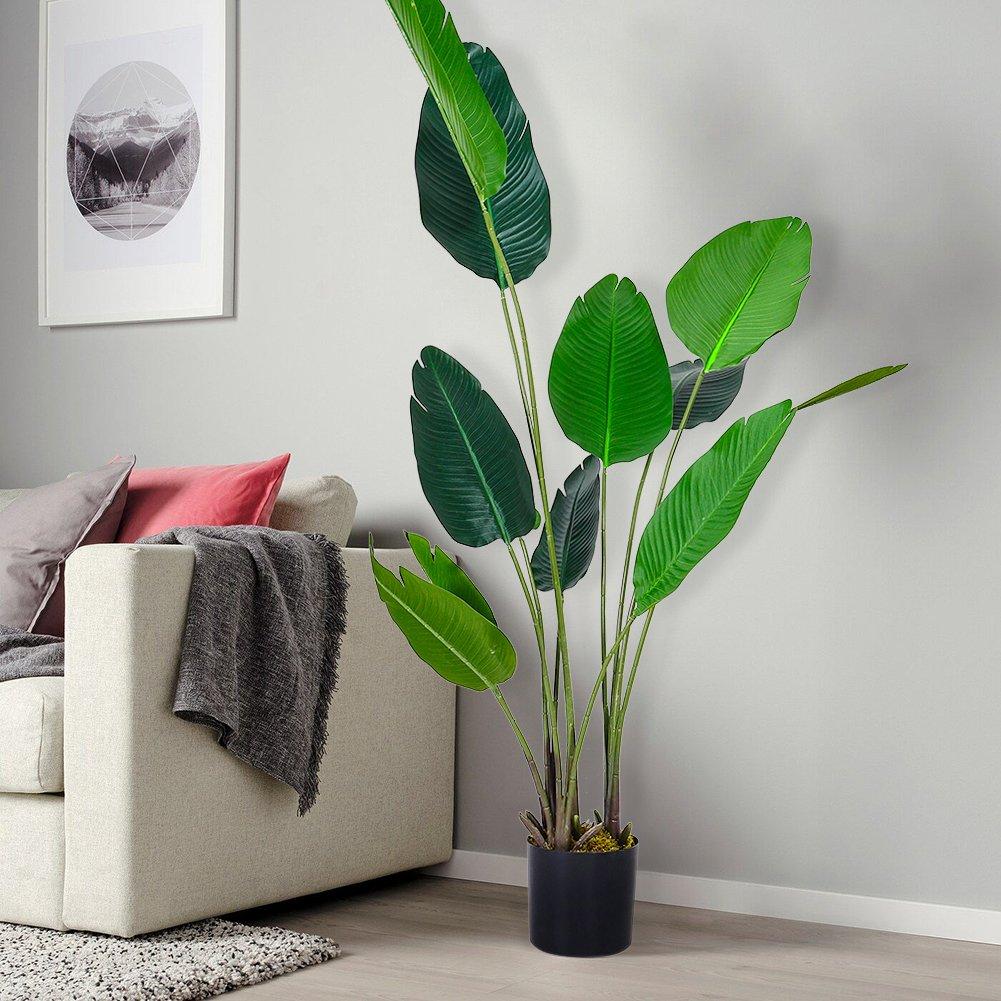 Green - LIFE IDEAS - 180cm Artificial Banana Leaf Tree in Pot - 2