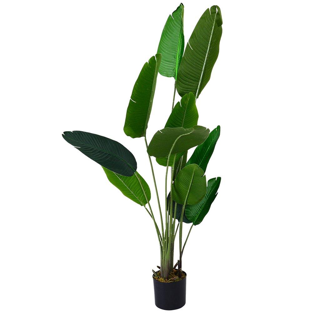 Green - LIFE IDEAS - 180cm Artificial Banana Leaf Tree in Pot - 3