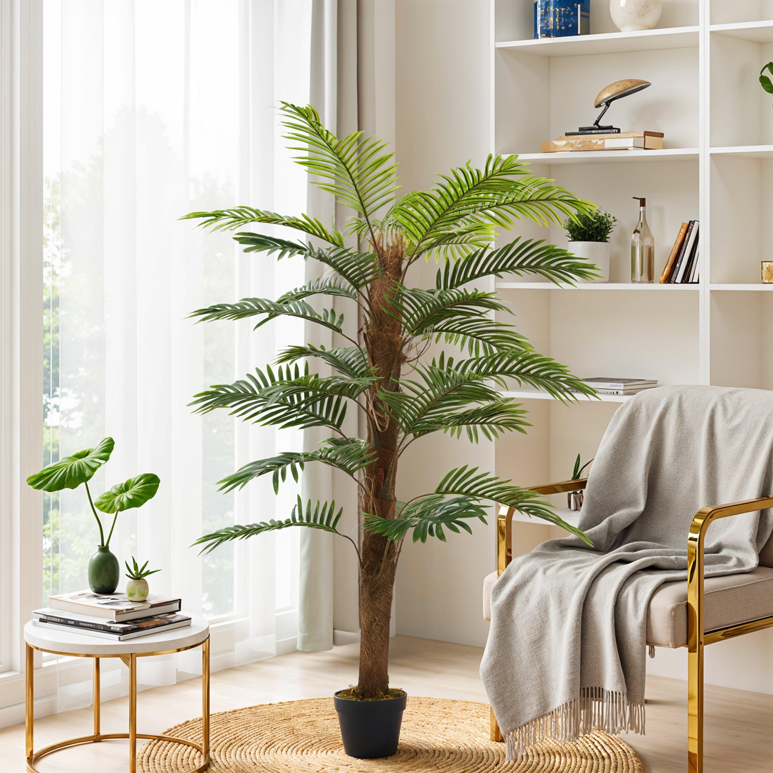 Green - LIFE IDEAS - 160cm Artificial Palm Tree Home Decoration - 1