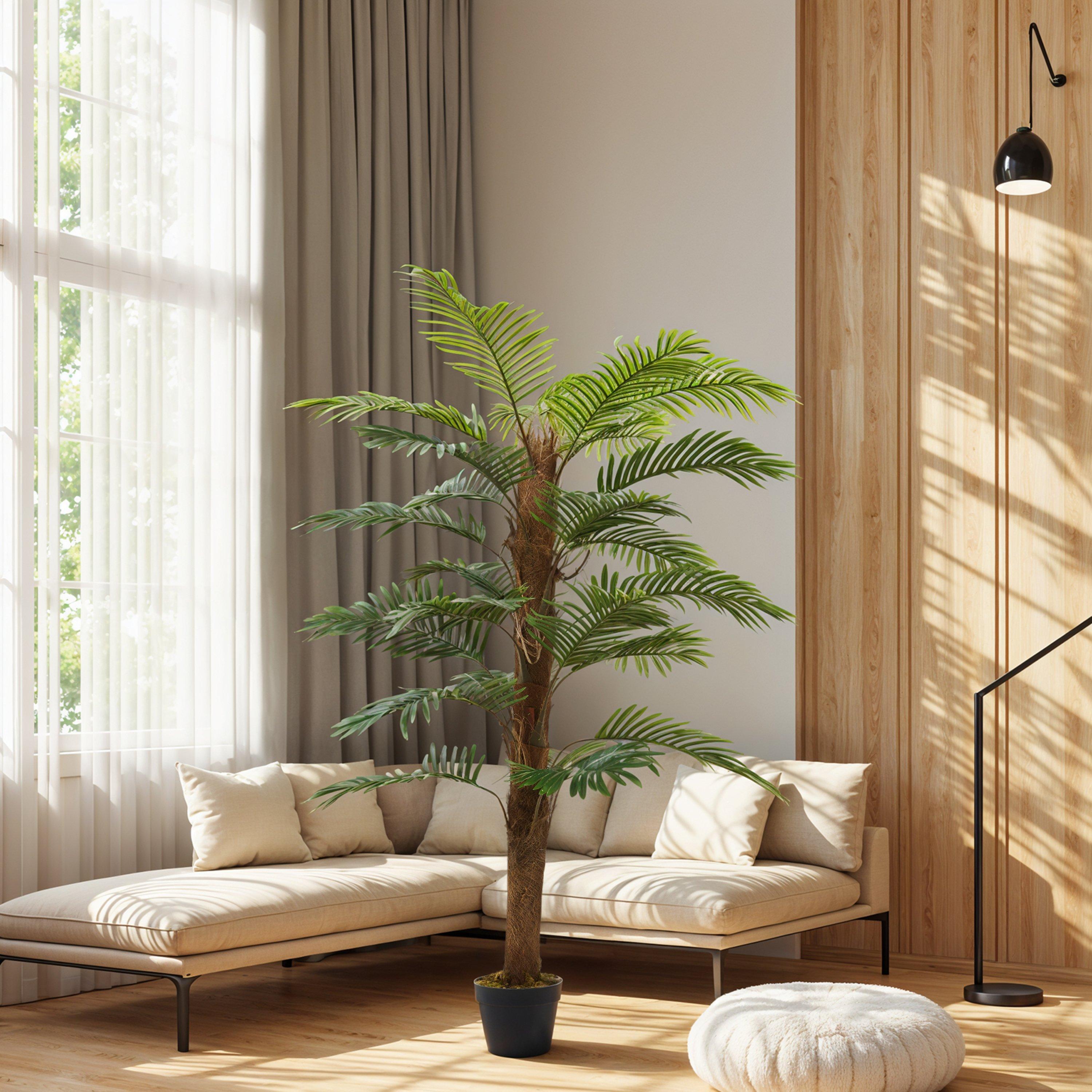 Green - LIFE IDEAS - 160cm Artificial Palm Tree Home Decoration - 2