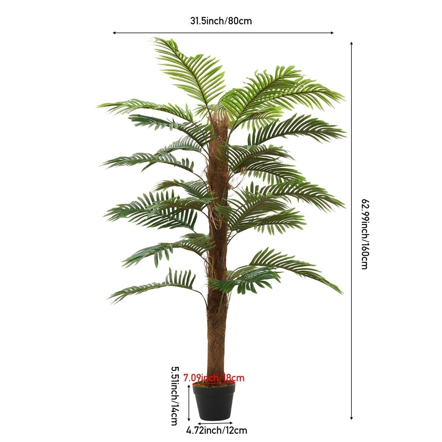 Green - LIFE IDEAS - 160cm Artificial Palm Tree Home Decoration - 8