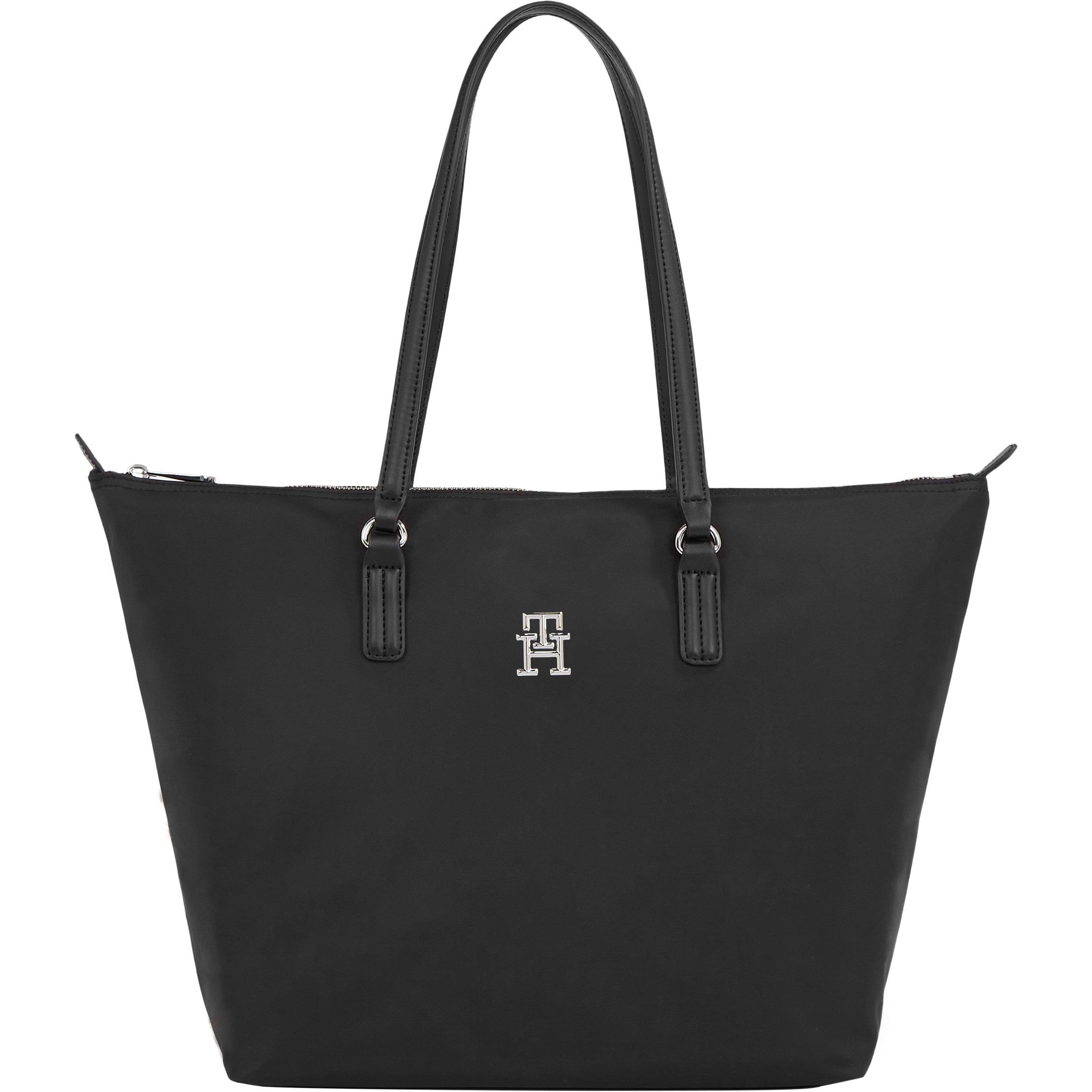 Nero - Tommy Hilfiger - TH Monogram Plaque Tote Bag - 1