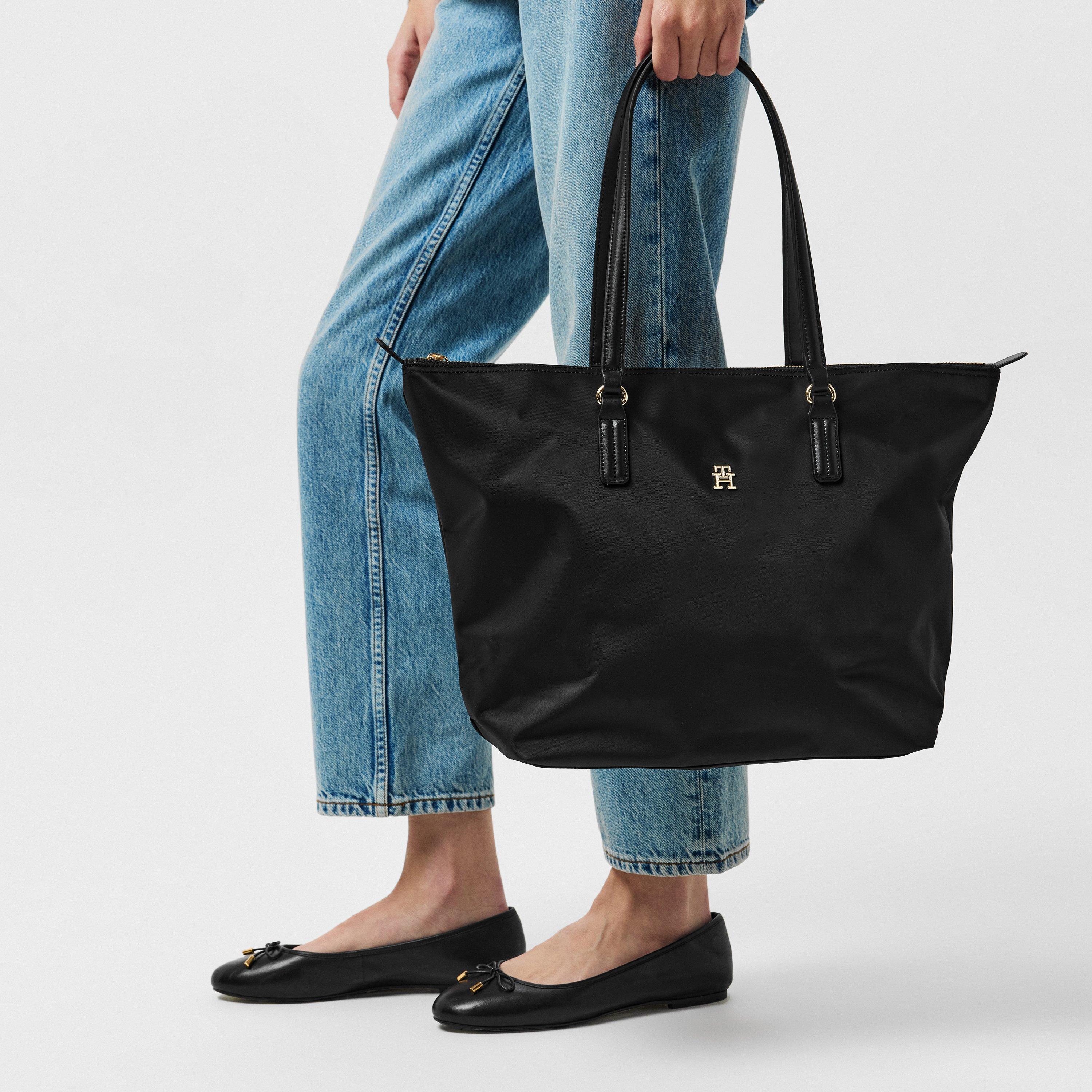 Zwart - Tommy Hilfiger - TH Monogram Plaque Tote Bag - 2